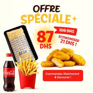 Menu Tacos + Chicken Nuggets