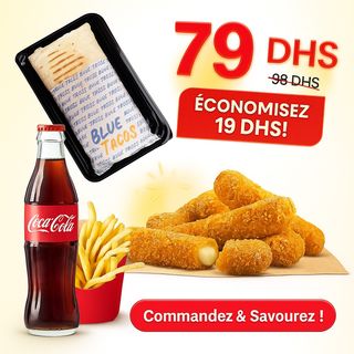 Menu Tacos + Mozzarella Sticks