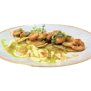 Gambas à l'ail