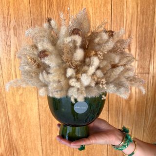 Composition Fleurs Séchées beige Coupe