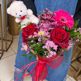Bouquet main + Nounours