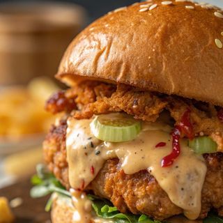 Tasty chicken burger