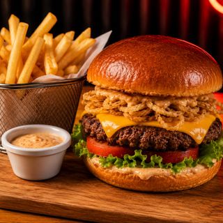 Magic Onion burger + frites