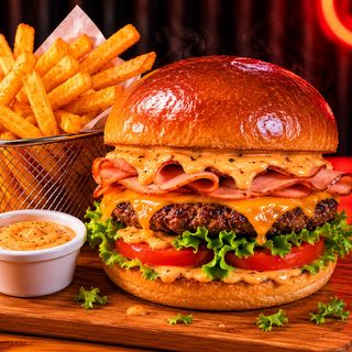 Mango beef burger + frites