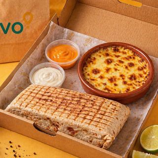 Tacos poulet + pasticcio poulet