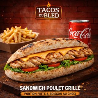 Sandwich Poulet + Frite + Boisson Au Choix