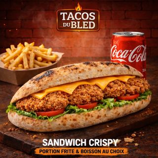 Sandwich Crispy + Frite + Boisson Au Choix