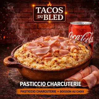 PASTICCIO CHARCUTERIE + BOISSON AU CHOIX