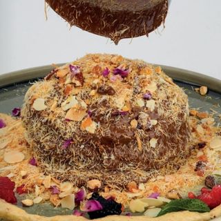 Pancake au konafa chocolat noir