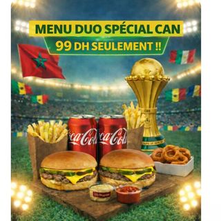 Combo 2. . . . . . . . . . . . . .,2cheeze,2frites,2boisson,1 oignon rings