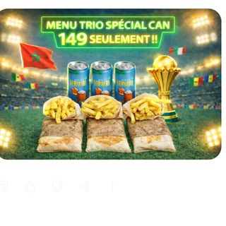 Combo 3... .  .  .  .  .  .  . SPÉCIAL CAN 149 DH SEULEMENT