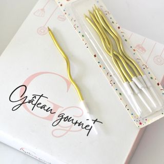 1 bougie spiral doré