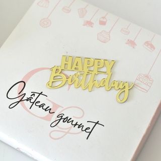 Petit topper « Happy birthday »