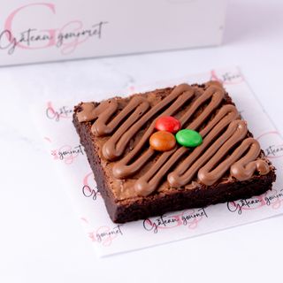 Brownie 1 part Nutella M&Ms