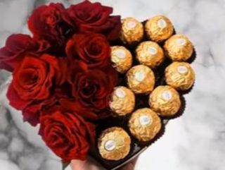 Cadeaux de fleurs+chocolat