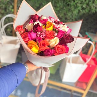 Bouquet de fleurs multicolore