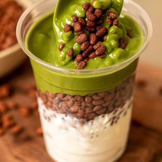 Crispy rice Pistache