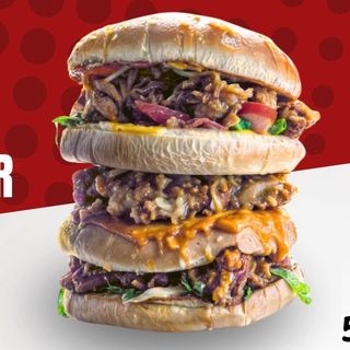 Mega burger + frites 