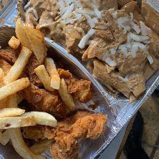 Plat champignons crispy +frites