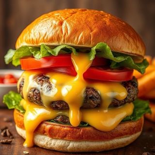 Double cheese + frites