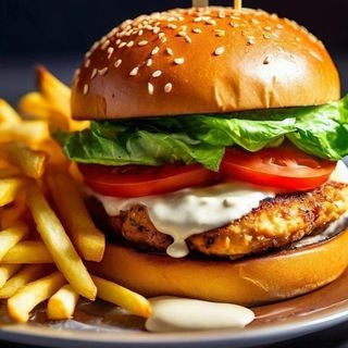 Chicken Burger + frites 