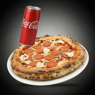 Pizza Pepperoni de bœuf 31cm + Coca-Cola 25 cl (Gratuite)
