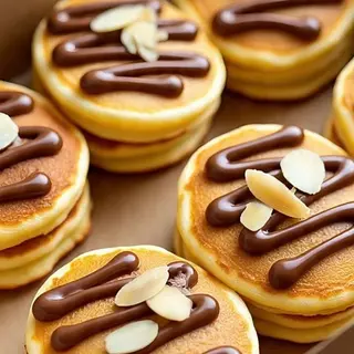 Box mini pancakes Nutella amande