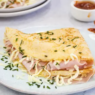 Crêpe fromages dinde fumé
