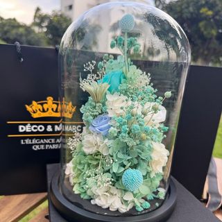 Cloche Rose Éternelle Bleu & Menthe