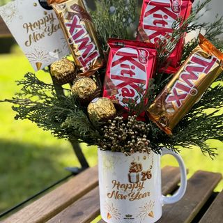 Festive Sweet Wishes Mug Bouquet