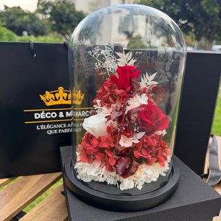 Cloche Rose Éternelle Rouge & Blanc