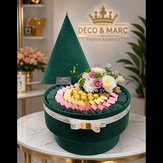 Tifour Chocolat Belge & Composition Florale – Vert