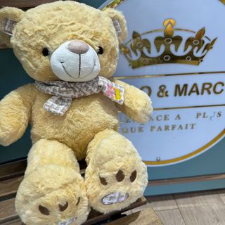 Peluche Beige Avec Écharpe – 53 Cm