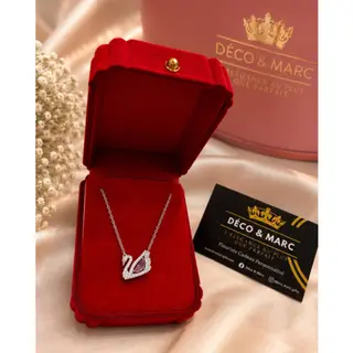 Collier en Argent – Pendentif Cygne Rose