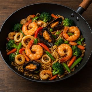 Wok au Fruits de Mer