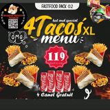 Tacos Poulet 4.  + coca cola 4