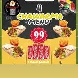 Chawrma 4 Poulet sorya + coca cola 4