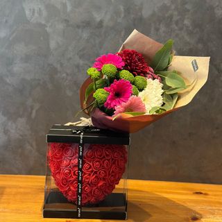 Pack Cœur Rouge + Bouquet