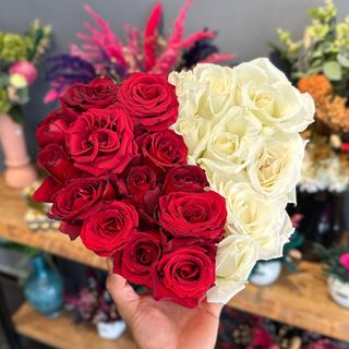 Cœur Rouge et Blanc