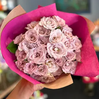 Bouquet de 35 Roses Mauve clair