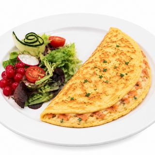 Omelette au saumon