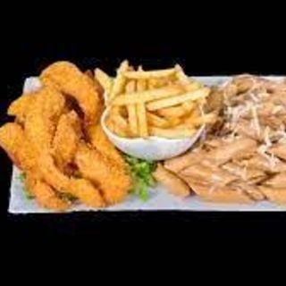 Plat Chicken crispy avec frites et pates