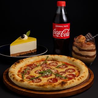 Pizza + Soda + Dessert au choix