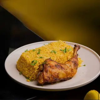 Kabssa avec 1 cuisse de poulet 