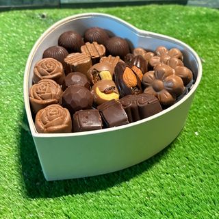 Petit cœur cuir 250g chocolat belge 