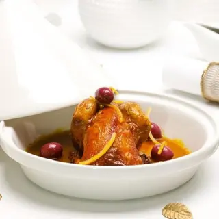 Tajine coquelet mqalli aux olives et aux citrons confits - Individuel