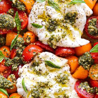 Salade deux mini burrata 