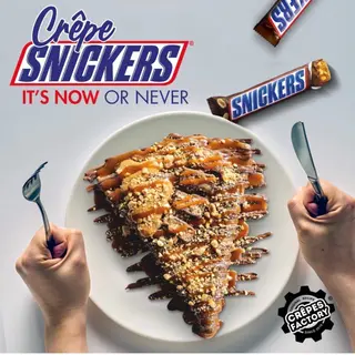 Crêpe snickers nutella
