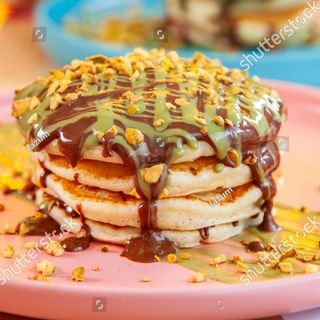 pancake kounafa chocolat pistache