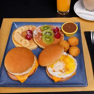 Twin egg burger